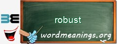 WordMeaning blackboard for robust